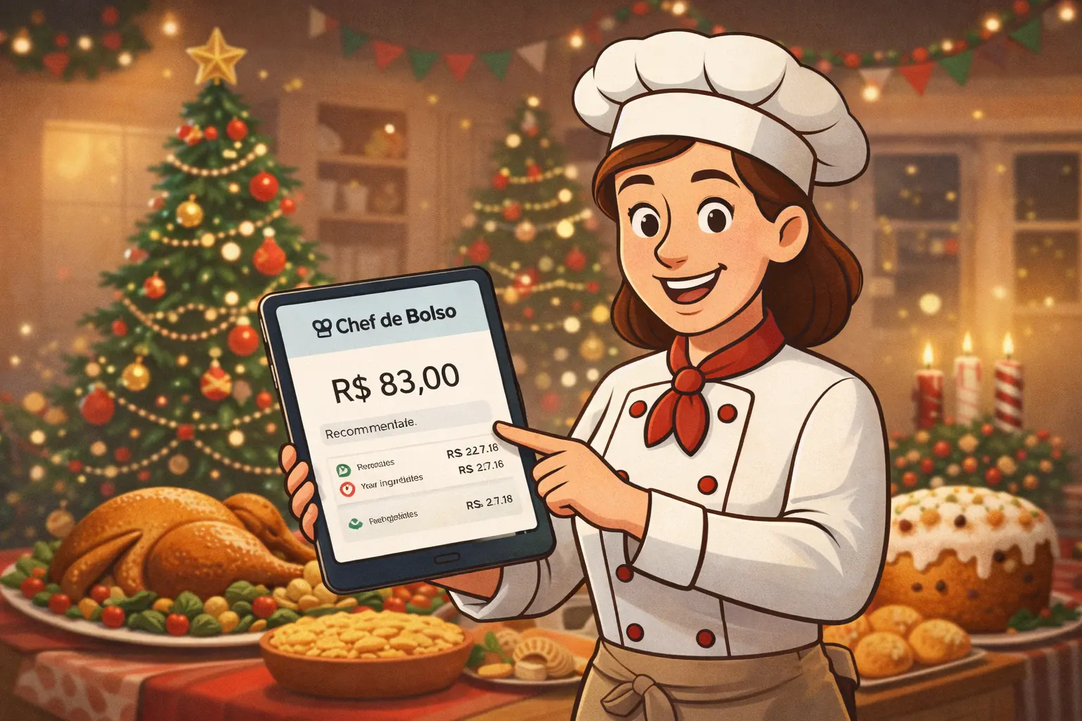 Produtor de alimentos organizando encomendas de fim de ano com o Chef de Bolso.